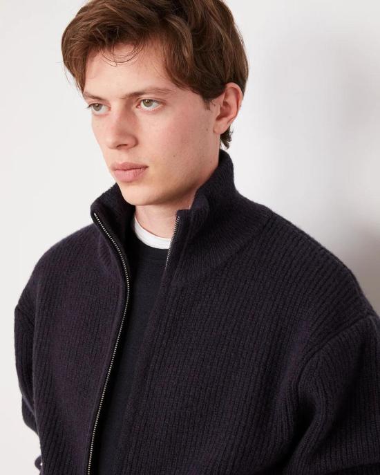 26FW 오피신 제네랄 가디건 W26MKNT302NAVY AB025331 L - OFFICINE GENERALE