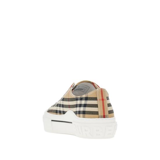 26FW 버버리 빈티지 체크 코튼 스니커즈 8049745 Beige - BURBERRY