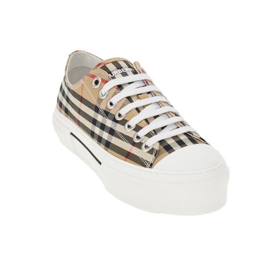 26FW 버버리 빈티지 체크 코튼 스니커즈 8049745 Beige - BURBERRY