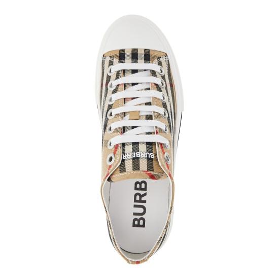 26FW 버버리 빈티지 체크 코튼 스니커즈 8049745 Beige - BURBERRY