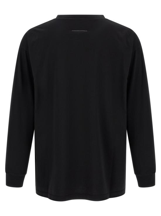 26FW MM6 메종마르지엘라 반팔 티셔츠 숫자 서명 Mm6 티셔츠 블랙 - MM6 MAISON MARGIELA