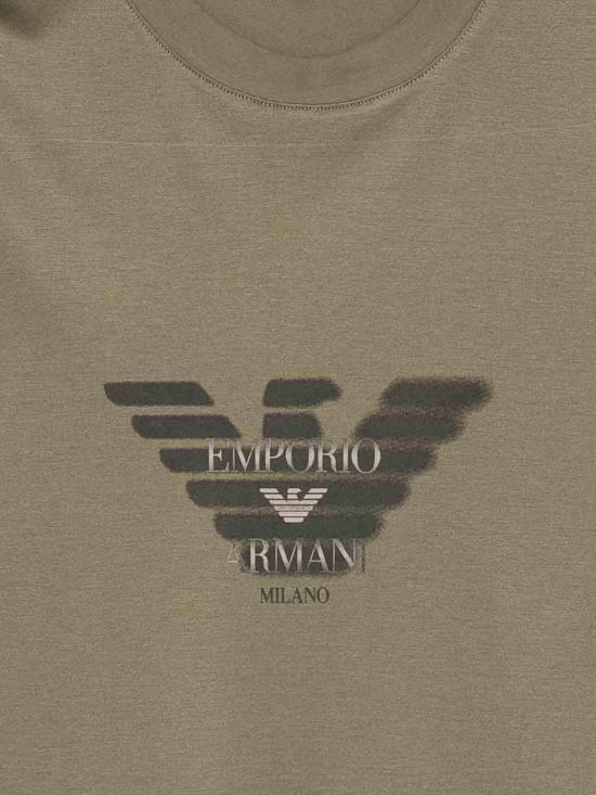 26FW 엠포리오 아르마니 반팔 티셔츠 EM006765AF10017U7046 GREEN - EMPORIO ARMANI