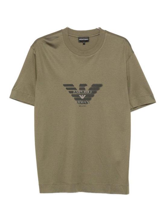 26FW 엠포리오 아르마니 반팔 티셔츠 EM006765AF10017U7046 GREEN