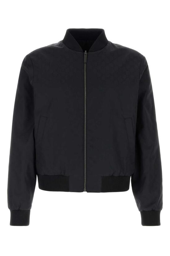 26FW 구찌 리버서블 라이트 실크 페일 집 자켓 871661ZAU1J 1000 BLACK