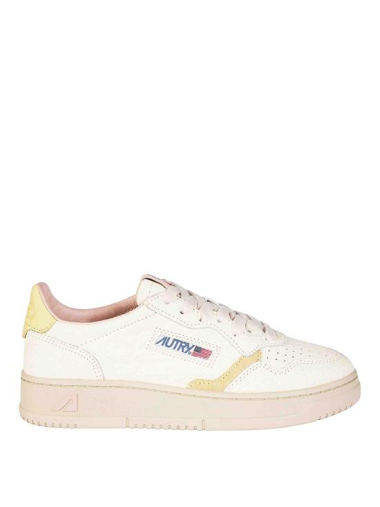 26SS 오트리 메달리스트 로우 레더 스니커즈 AULWNE14 WHITE