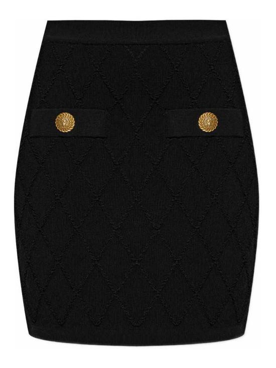 26FW 발망 숏 원피스 HF1LB015KK200PA BLACK