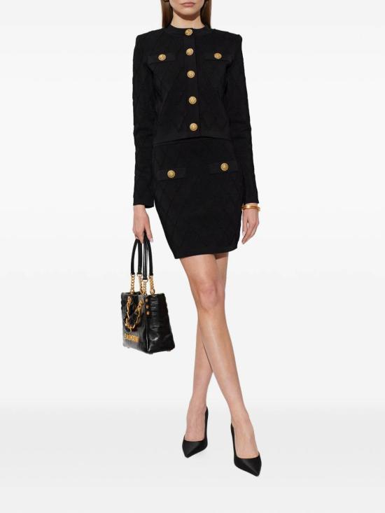 26FW 발망 숏 원피스 HF1LB015KK200PA BLACK - BALMAIN