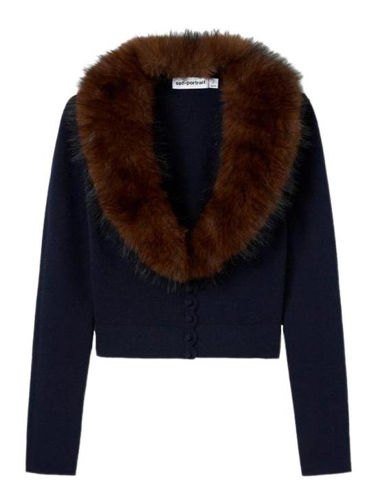 26FW 셀프 포트레이트 가디건 AW26148CANNAVY DARK BLUE