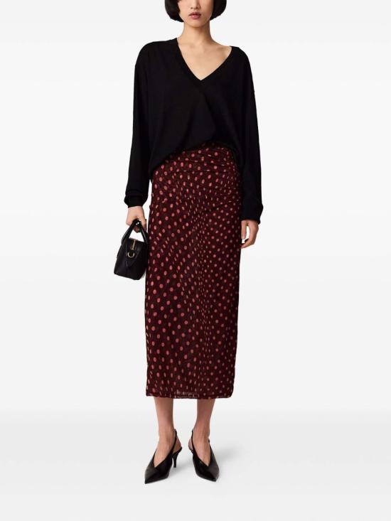 26FW 스텔라 맥카트니 롱 스커트 6J04353SQA756107 DARK RED - STELLA MCCARTNEY