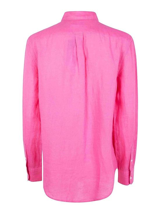 25FW 폴로 랄프로렌 포니 자수 리넨 셔츠 (211970730009) 211970730504 PINK - POLO RALPH LAUREN