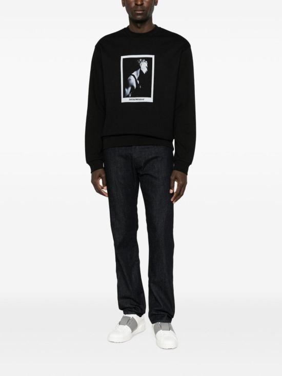 26FW 엠포리오 아르마니 스트레이트 팬츠 EM001370AF22821MC002 BLACK - EMPORIO ARMANI