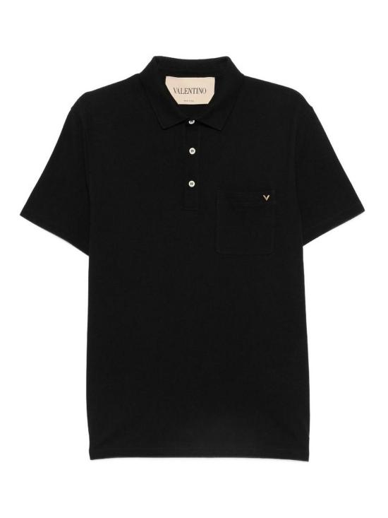 26FW 발렌티노 가라바니 폴로 티셔츠 VMH04VBMD0NO BLACK
