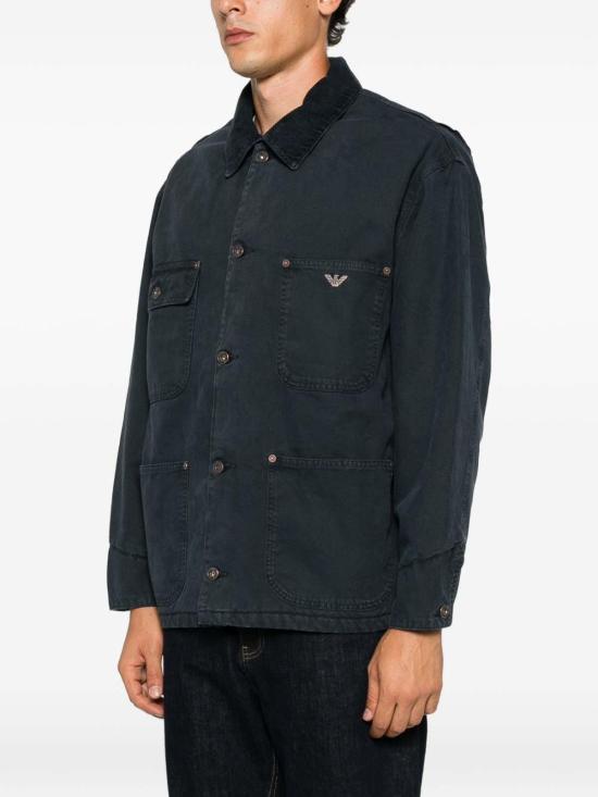 26FW 엠포리오 아르마니 숏팬츠 EM006501AF27763UB118 DARK BLUE - EMPORIO ARMANI