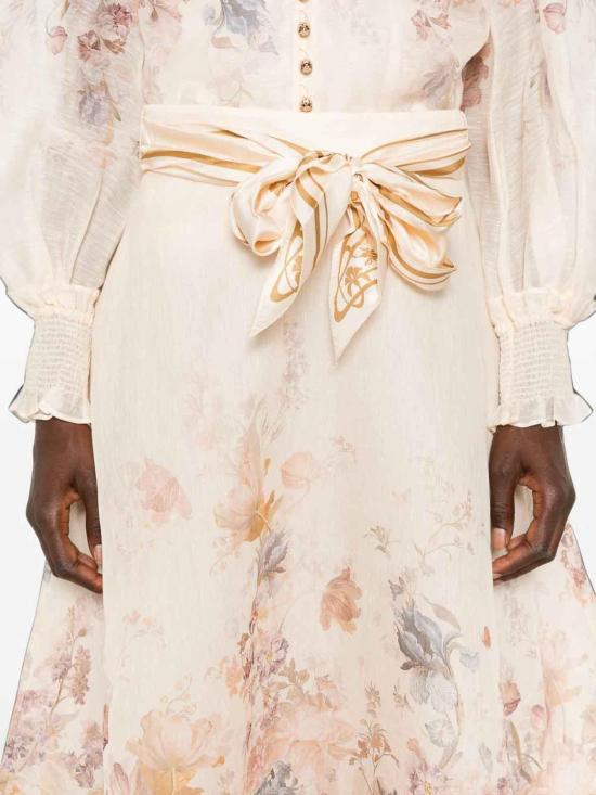 26FW 짐머만 미디 스커트 0267SF262CRF LIGHT BEIGE - ZIMMERMANN