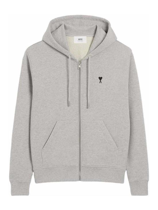 26FW 아미 하트 로고 후드 집업 HSW7657300951 GREY