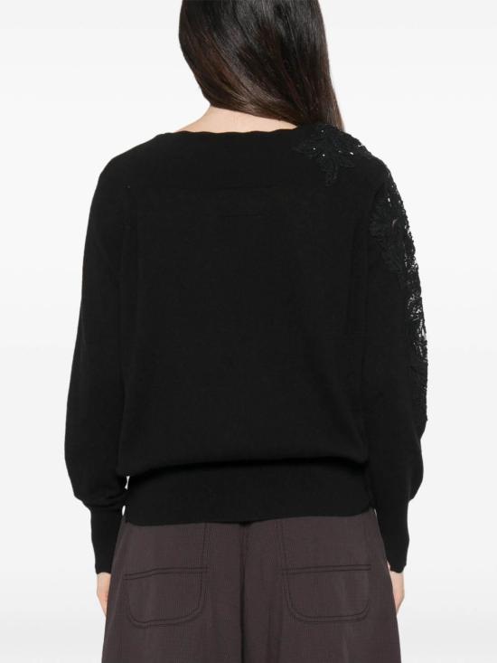 26FW 에르마노 설비노 탑 D495M331APCTPYU95708 BLACK - ERMANNO SCERVINO