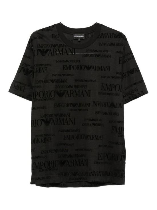 26FW 엠포리오 아르마니 반팔 티셔츠 EM007343AF10017FC376 BLACK