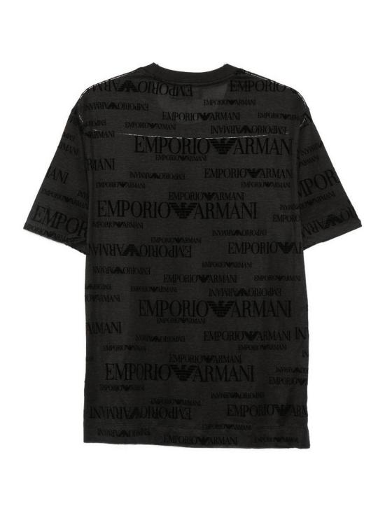 26FW 엠포리오 아르마니 반팔 티셔츠 EM007343AF10017FC376 BLACK - EMPORIO ARMANI