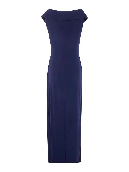 25FW 랄프 로렌 레오니다스 브이넥 슬리브리스 맥시 원피스 253863940002 BLUE - RALPH LAUREN