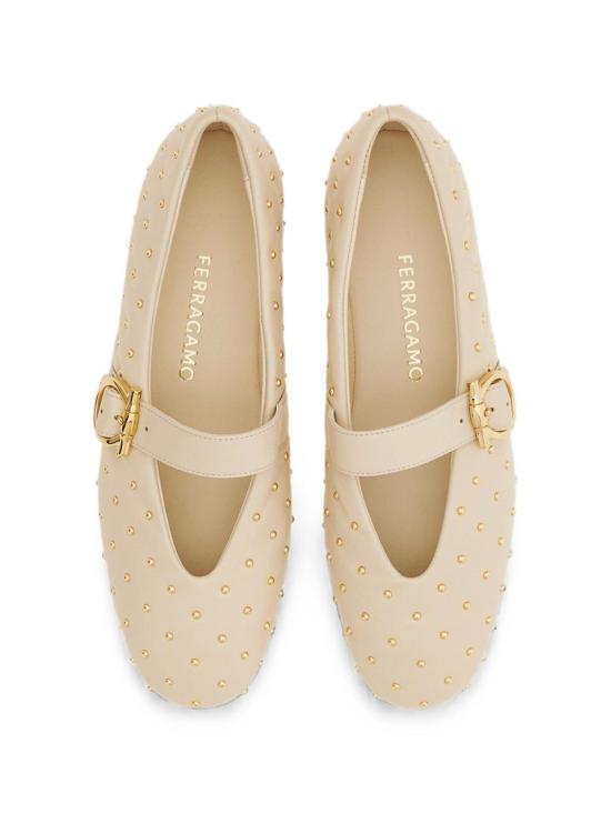 26FW 살바토레 페라가모 플랫 슈즈 01L931795488002 LIGHT BEIGE - SALVATORE FERRAGAMO