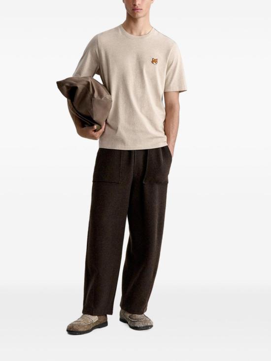 26FW 메종키츠네 폭스 헤드 레귤러 티셔츠 PM00107KJ70260604 BEIGE - MAISON KITSUNE