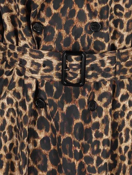 26FW 생로랑 레오파드 프린트 나일론 트렌치 코트 870715Y9J029665 ANIMAL PRINT - SAINT LAURENT