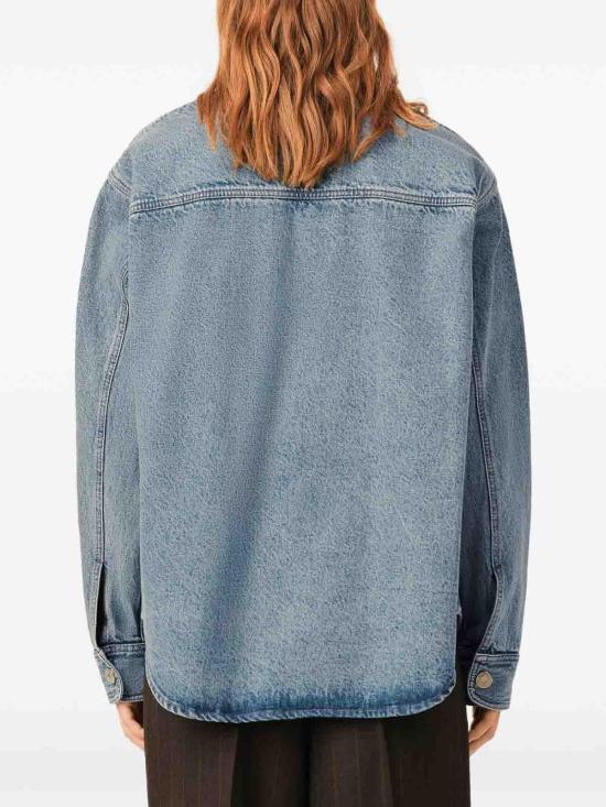 26FW 아미 아미 드 꾀흐 데님 오버셔츠 UJK918DE0046480 LIGHT BLUE - AMI