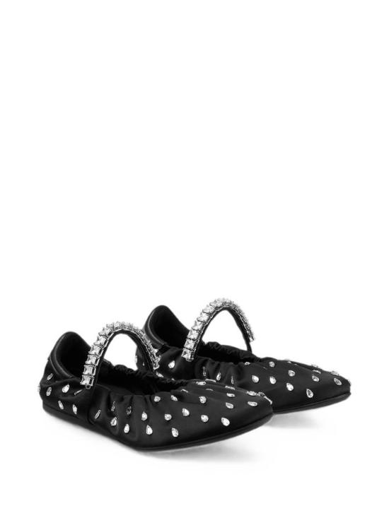 26FW 지미추 플랫 슈즈 JADEBALLERINAQEPBLACKCRYSTAL - JIMMY CHOO
