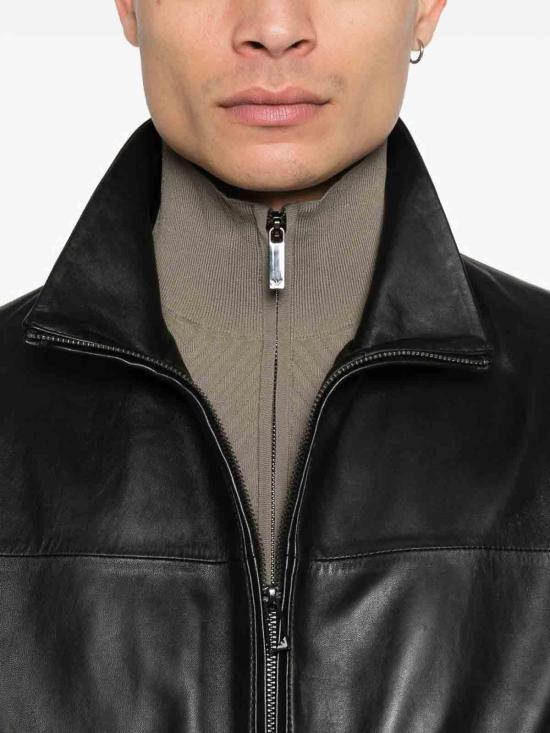 26FW 엠포리오 아르마니 가죽 자켓 EM005323AF24371UC001 BLACK - EMPORIO ARMANI