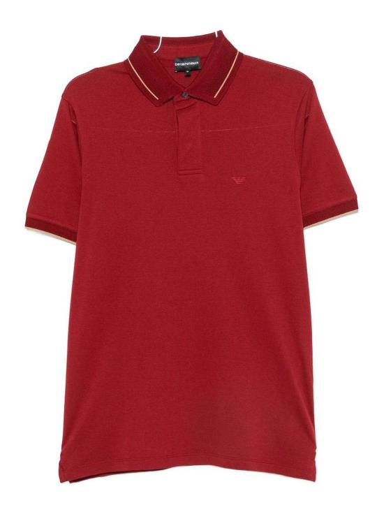26FW 엠포리오 아르마니 폴로 티셔츠 EM006625AF12955U5087 DARK RED