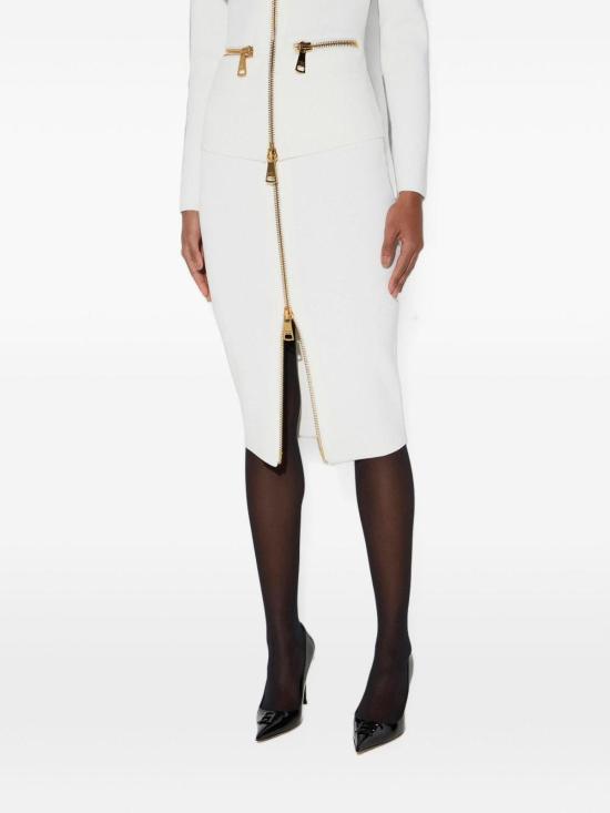26FW 엘리자베타프랜치 미디 스커트 GK28B66E2360 CREAM - ELISABETTA FRANCHI
