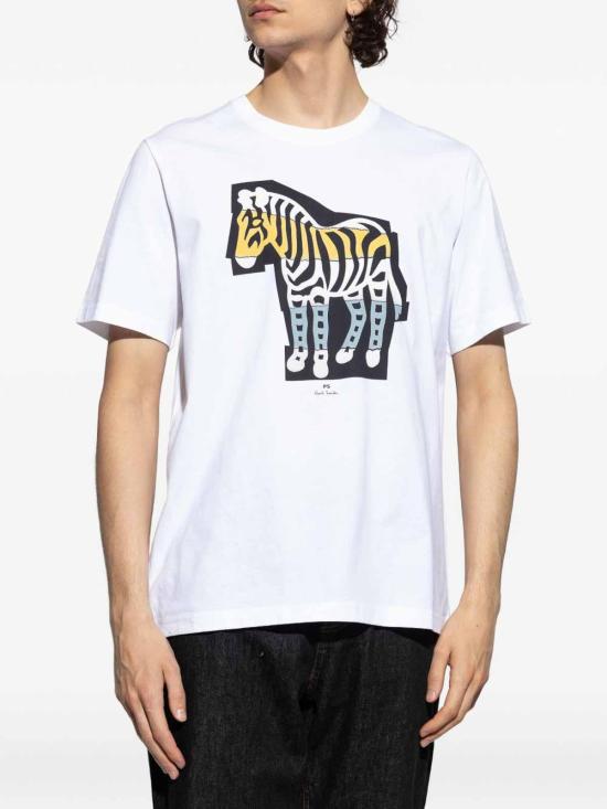 26FW 폴 스미스 지브라 패치 반팔 M2R011RWP607801 WHITE - PAUL SMITH