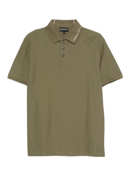 26FW 엠포리오 아르마니 폴로 티셔츠 EM007355AF10497U7046 GREEN