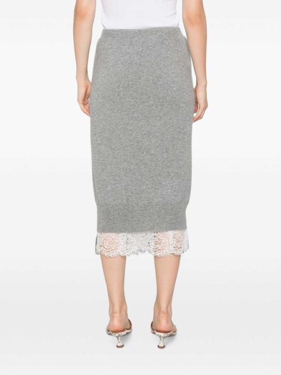 26FW 에르마노 설비노 미디 스커트 D492O308APPYUN1704 GREY - ERMANNO SCERVINO