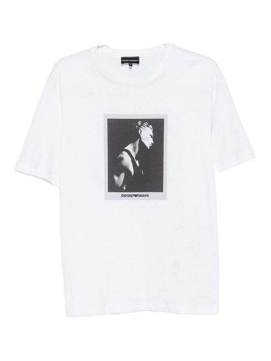26FW 엠포리오 아르마니 반팔 티셔츠 EM006931AF23082F0302 WHITE