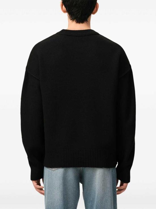 26FW 아미 빅 하트 울 크루넥 스웨터 UKS838D018009 BLACK - AMI