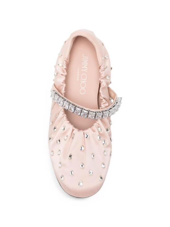 26FW 지미추 플랫 슈즈 JADEBALLERINAQEPMACARONCRYSTAL LIGHT PINK - JIMMY CHOO