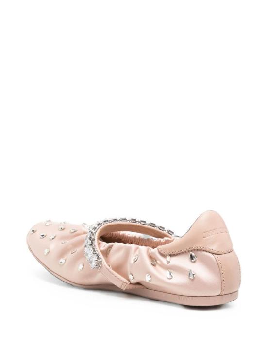 26FW 지미추 플랫 슈즈 JADEBALLERINAQEPMACARONCRYSTAL LIGHT PINK - JIMMY CHOO