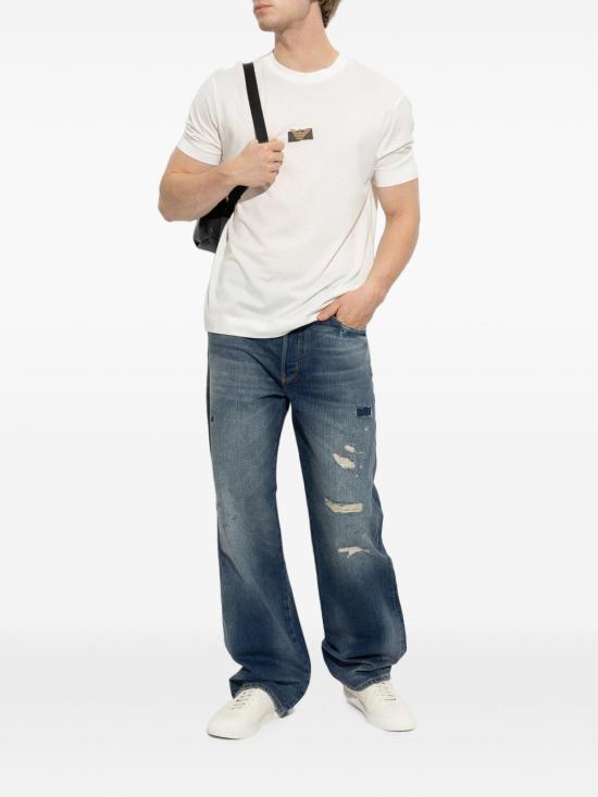 26FW 엠포리오 아르마니 반팔 티셔츠 EM007040AF10017U0003 WHITE - EMPORIO ARMANI
