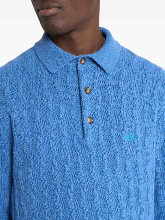 26FW 에트로 폴로 티셔츠 MRKF0028AU12PB1095 BLUE - ETRO
