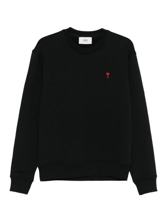 26FW 아미 스몰 하트 로고 스웨트셔츠 BFUSW035D730001 BLACK