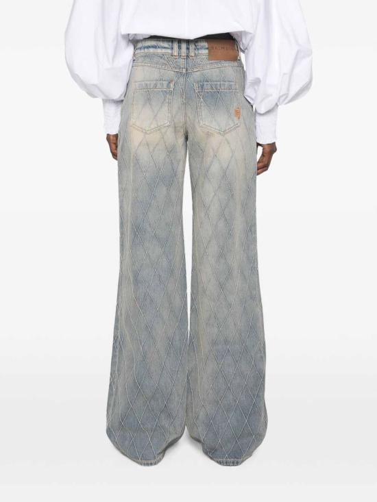 26FW 발망 플레어 팬츠 HF1MI052DF796FC LIGHT BLUE - BALMAIN