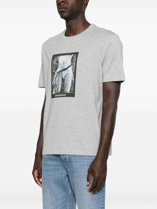 26FW 엠포리오 아르마니 반팔 티셔츠 EM006931AF23082F8301 GREY - EMPORIO ARMANI