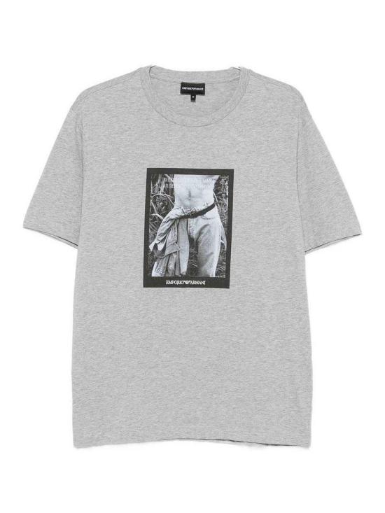 26FW 엠포리오 아르마니 반팔 티셔츠 EM006931AF23082F8301 GREY