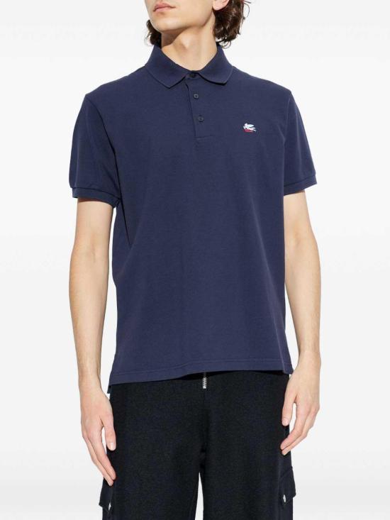 26FW 에트로 폴로 티셔츠 MRMD0005AU13IB0065 DARK BLUE - ETRO