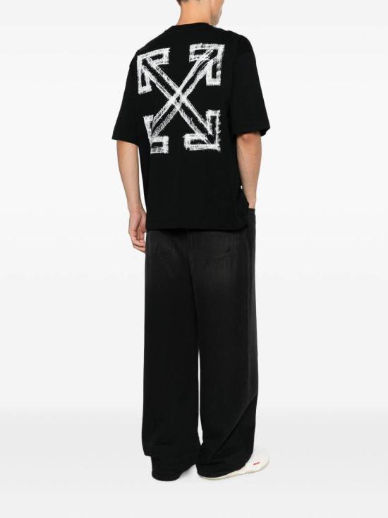 26FW 오프화이트 반팔 티셔츠 OMAA120F26JER00Y00 BLACK - OFF WHITE