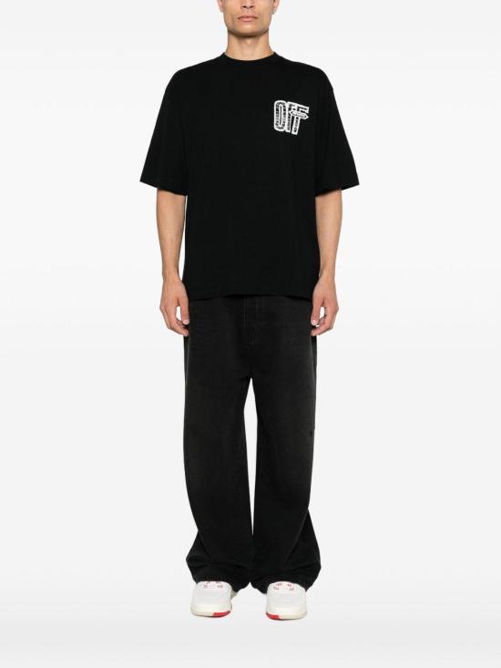 26FW 오프화이트 반팔 티셔츠 OMAA120F26JER00Y00 BLACK - OFF WHITE