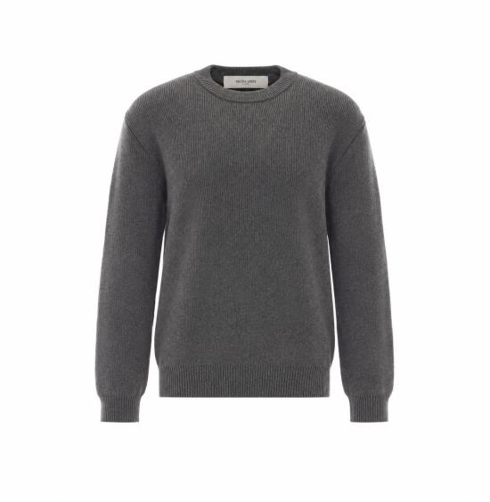 26FW 골든구스 로고 코튼 라운드넥 스웨터 GMP00841 P00066260304 GREY