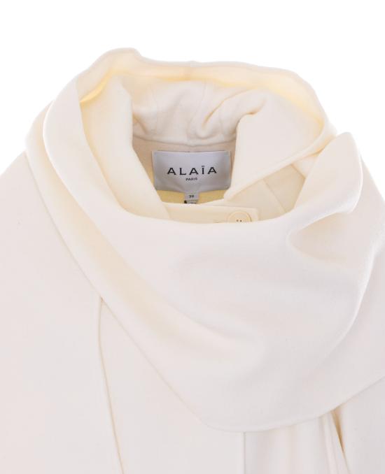 26FW 알라이아 코트 AA9M1220W107D 113 WHITE - ALAIA