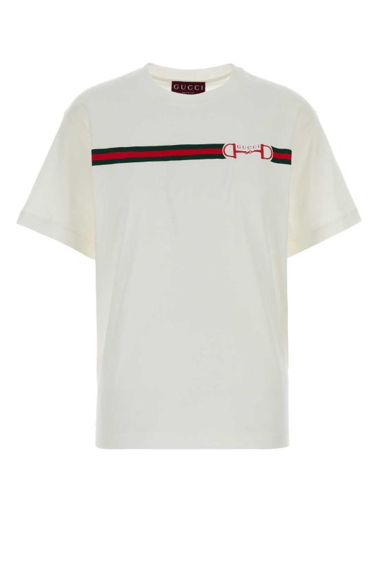 26FW 구찌 프린트 코튼 저지 티셔츠 837959XJHM5 9081 WHITE